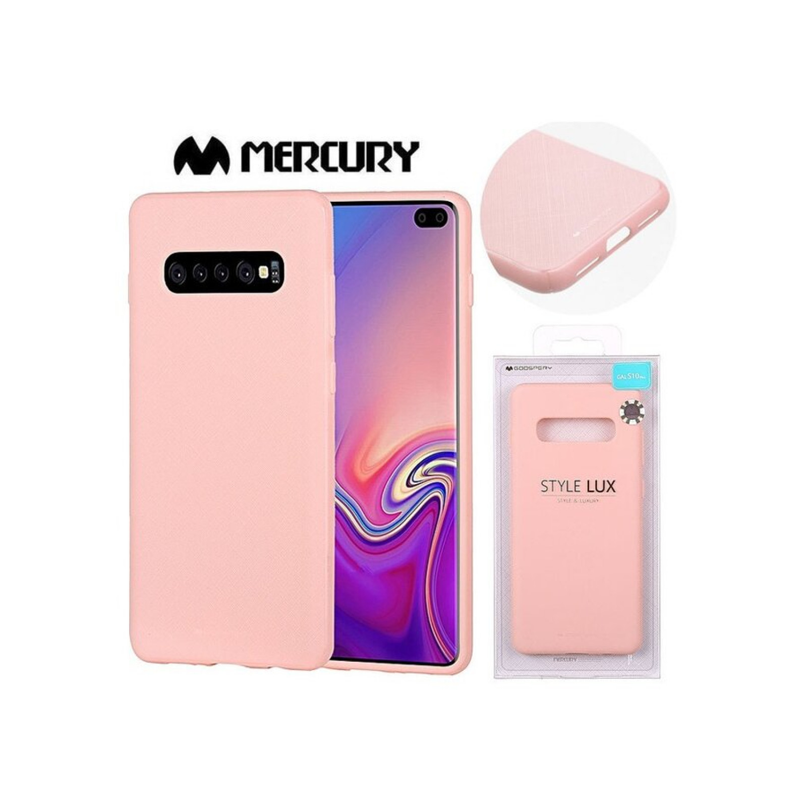 Гръб Style Lux Mercury за Samsung S10 Plus - Светло розов