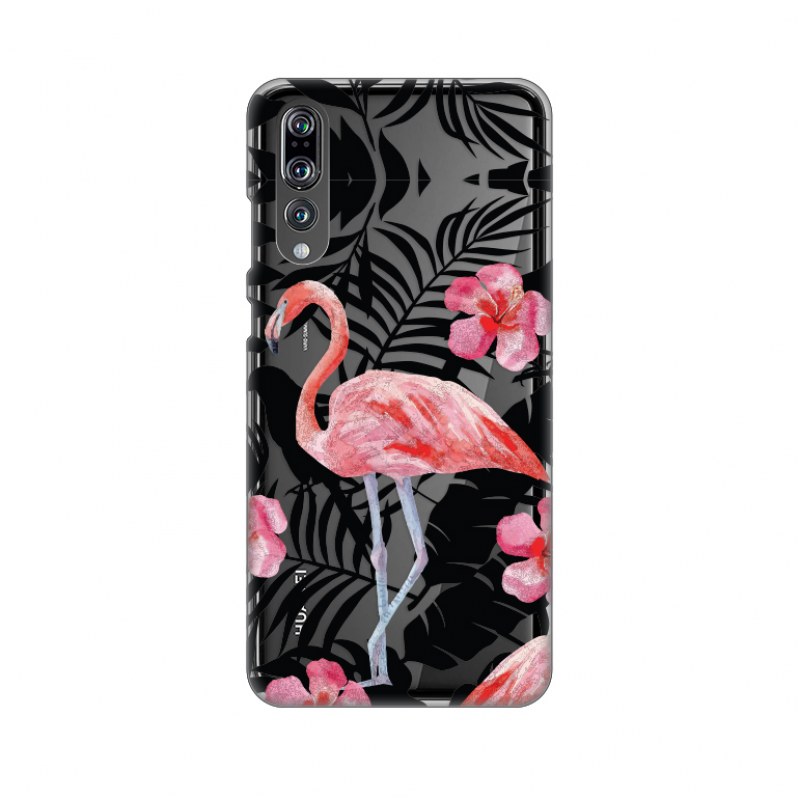 Гръб Teracell Print Skin за Huawei P30 - Pink and Black Flamingo