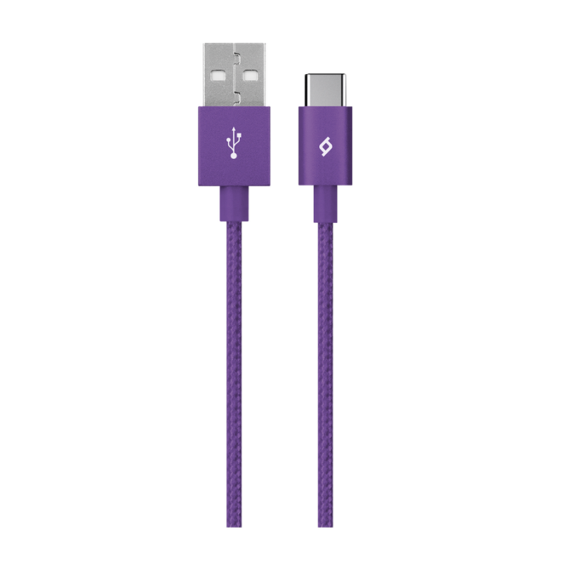 Кабел AlumiCable Type C 2.0 Charge/Data Cable, Лилав