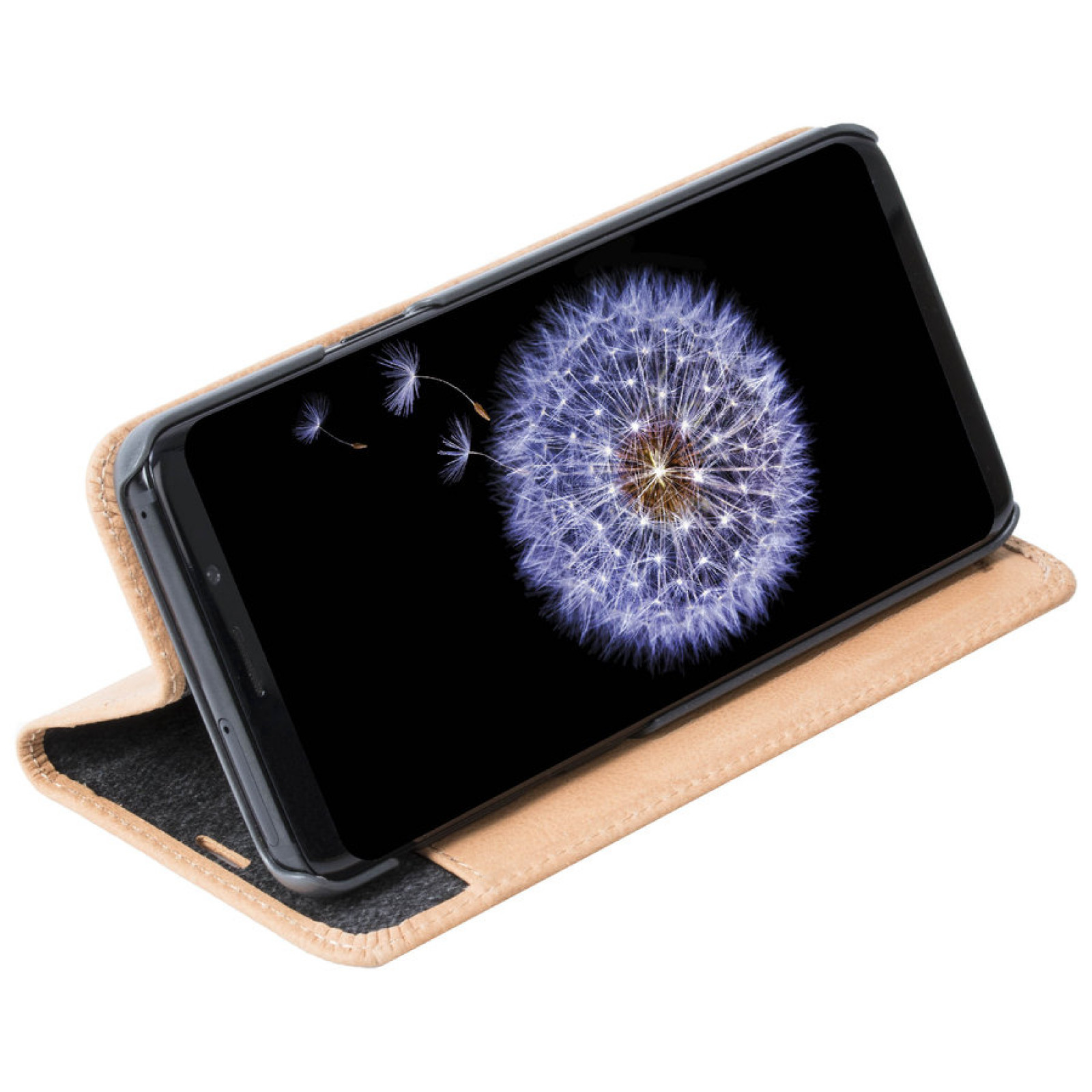 Калъф Krusell Sunne 2 Card Foliowallet естествена кожа за Samsung Galaxy S9 Nude