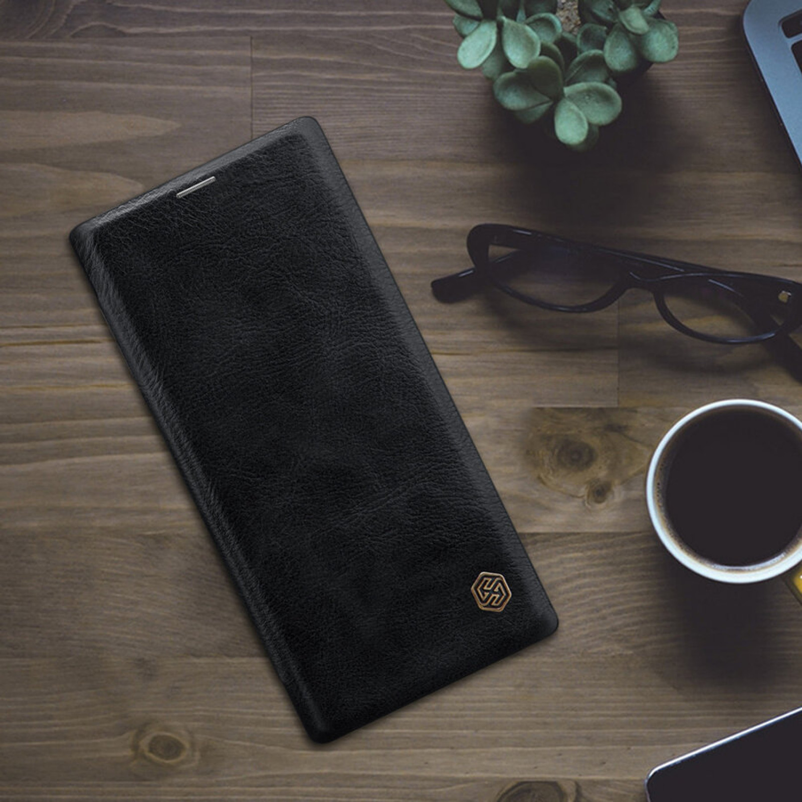 Калъф Nillkin Qin за Samsung Galaxy Note 10 - Черен
