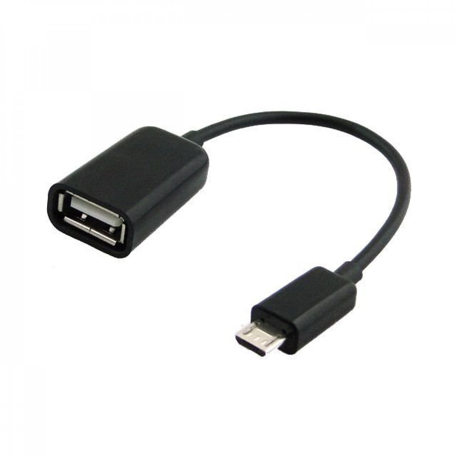 Преходник OTG - micro USB кабeл черен