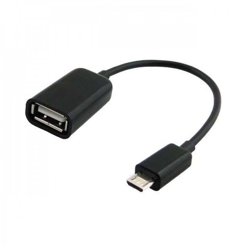Преходник OTG - micro USB кабeл черен...