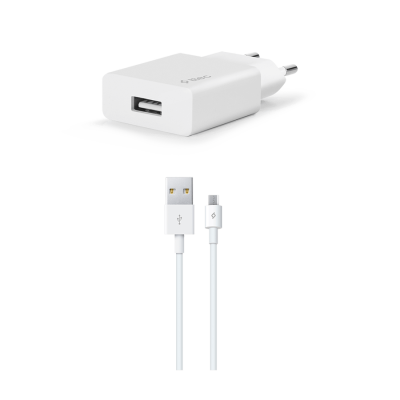 Зарядно 220V SmartCharger USB Travel Charger, 2,1A, incl, Micro USB Cable - Бяло Зарядно 220V SmartCharger USB Travel Charger, 2,1A, incl, Micro USB Cable - Бяло