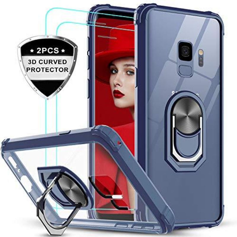 Гръб Military ring за Samsung Galaxy S9 plus - Син