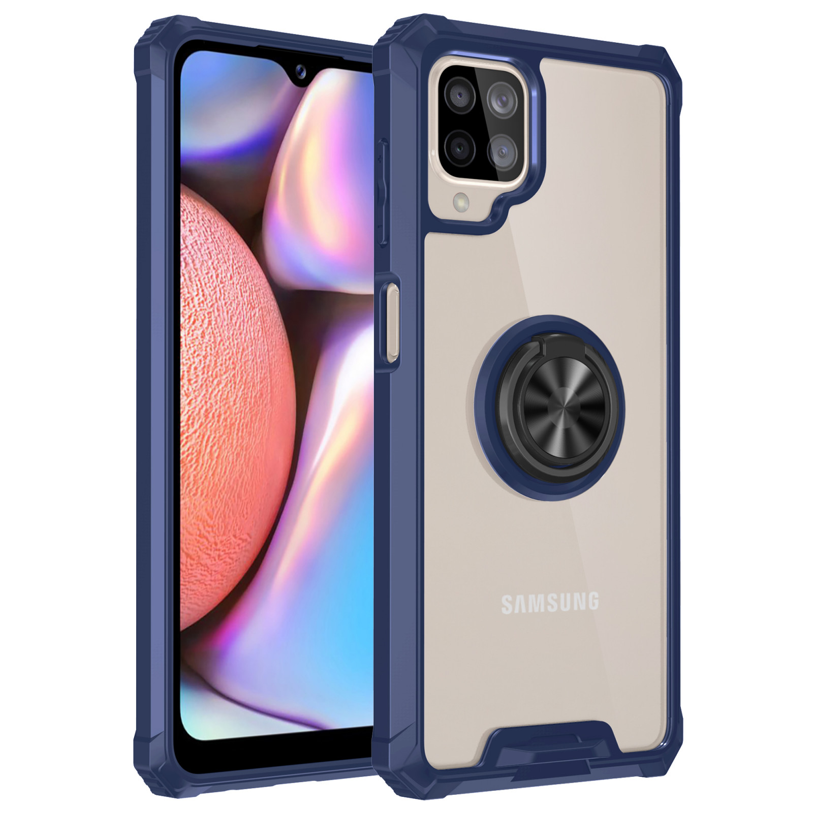 Гръб Military ring за Samsung Galaxy A22 5G - Син