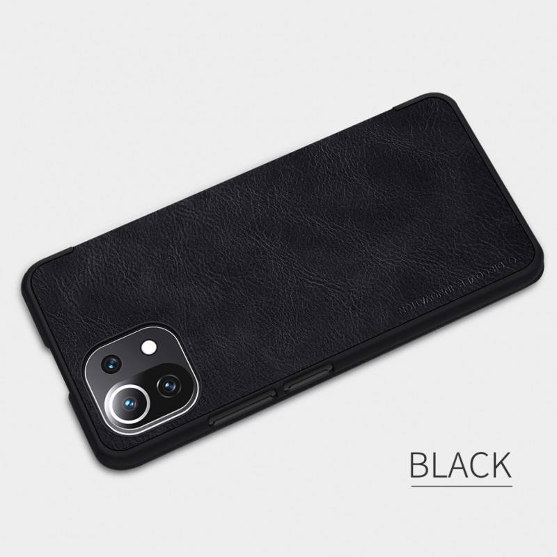 Калъф Nillkin Qin за Xiaomi Mi 11 Lite - Черен