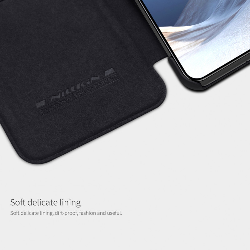Калъф Nillkin Qin за Xiaomi Mi 11 Lite - Черен
