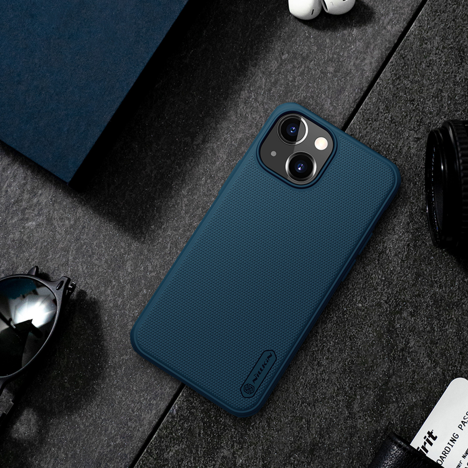 Гръб Nillkin Frosted Shield Pro за iPhone 13 mini - Син - Калъфи за iPhone 13 | Phoneplay.bg