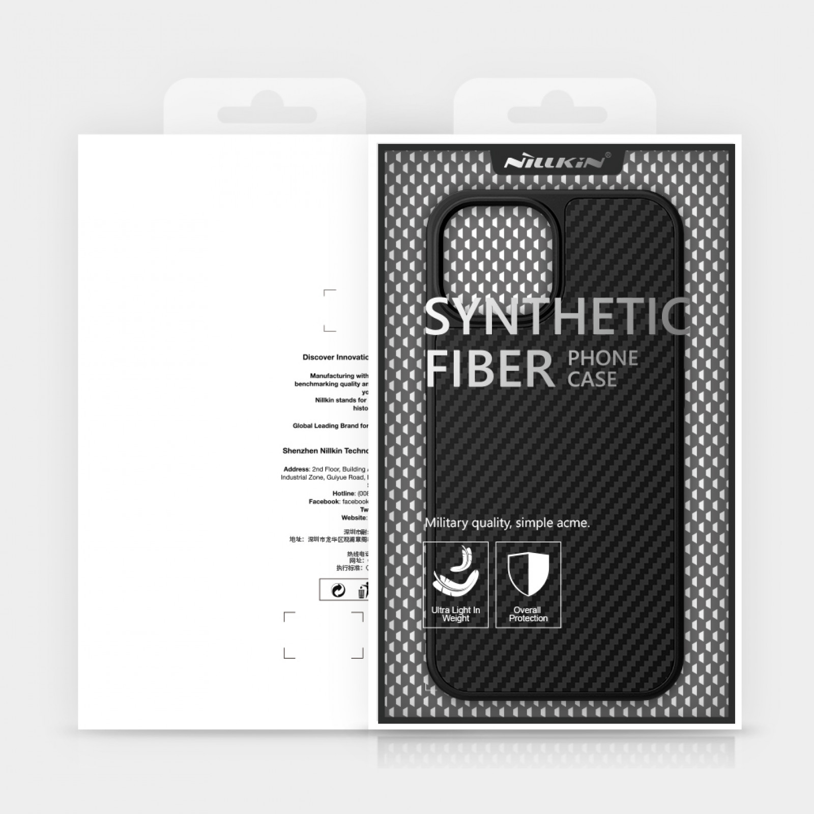 Гръб Nillkin Synthetic Fiber Case за Iphone 13/14 - Черен