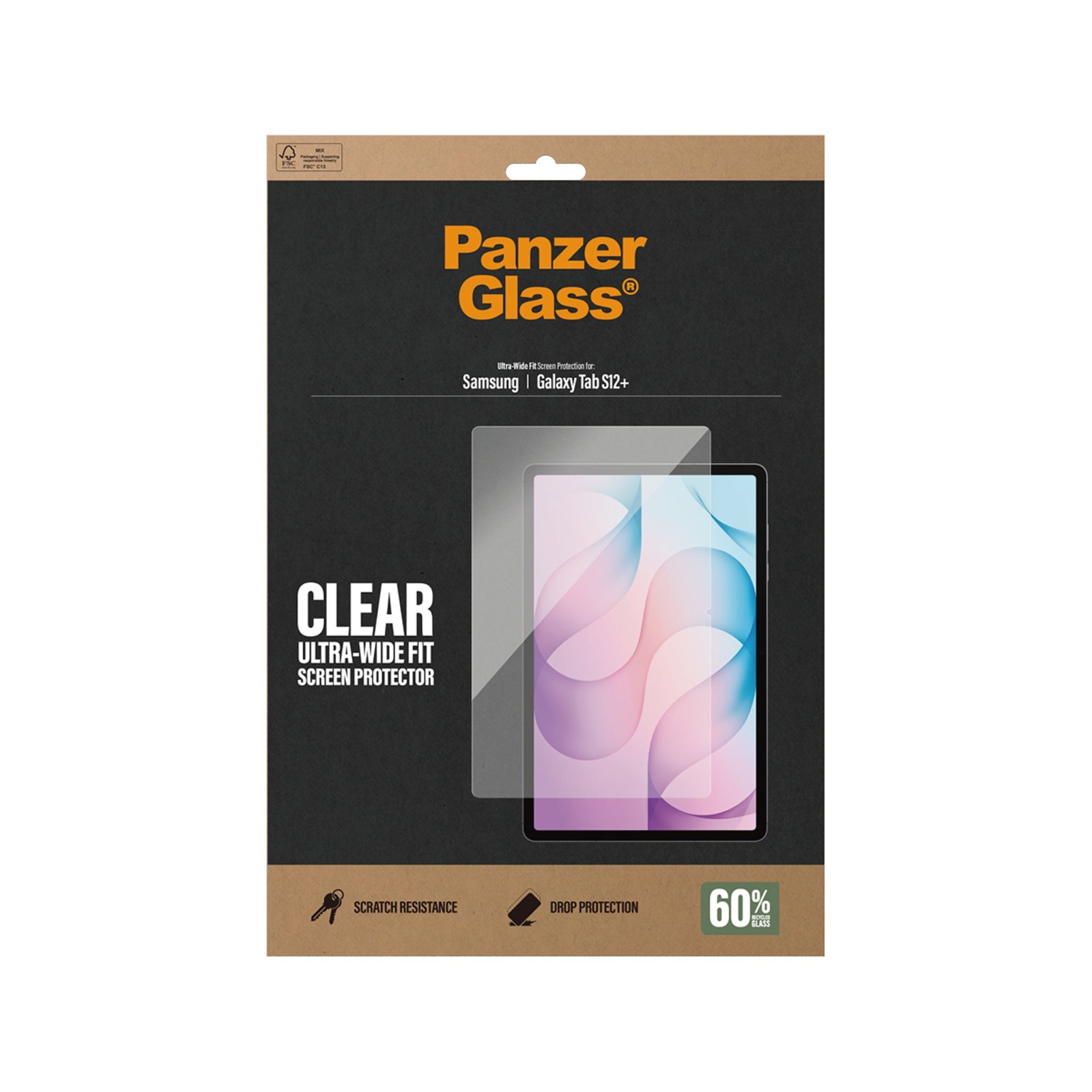 Стъклен протектор PanzerGlass за Samsung Galaxy Tab S12 Plus, UWF