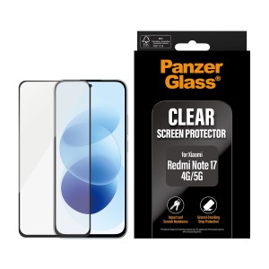 Стъклен протектор PanzerGlass за Xiaomi Redmi Note 17 4G/5G, UWF