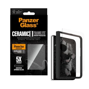 Стъклен протектор PanzerGlass за Apple iPhone Duo, Ceramic Sub Screen, Ultra-Wide Fit w. EasyAligner
