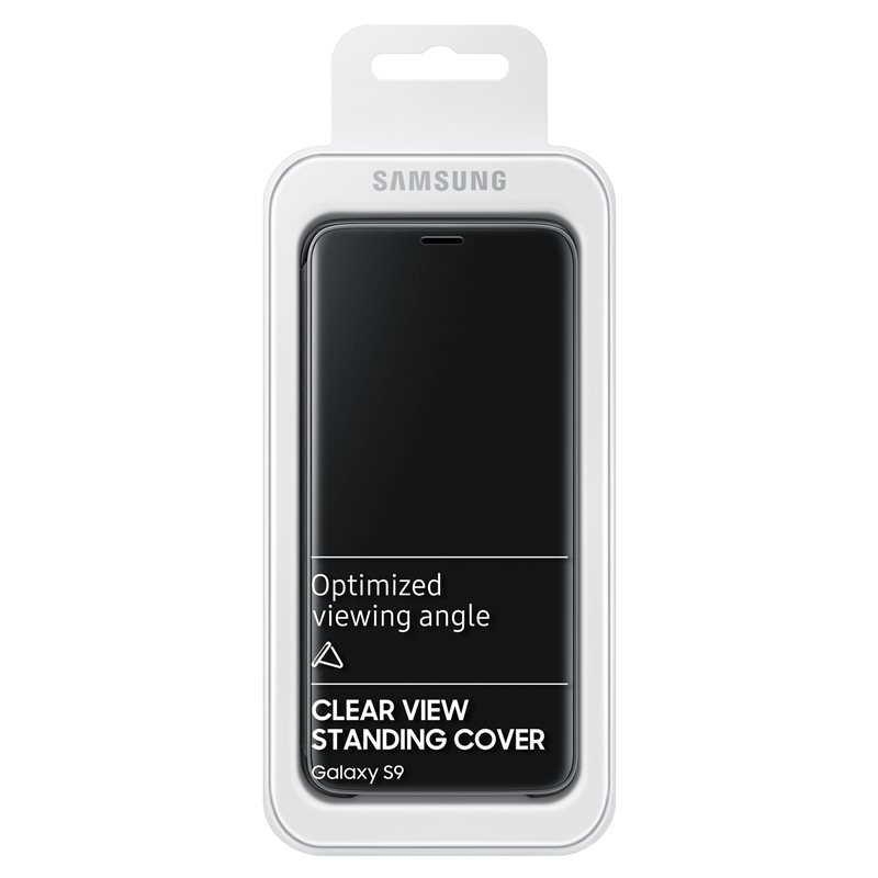 Оригинален калъф Clear View за Samsung Galaxy S9 - Черен