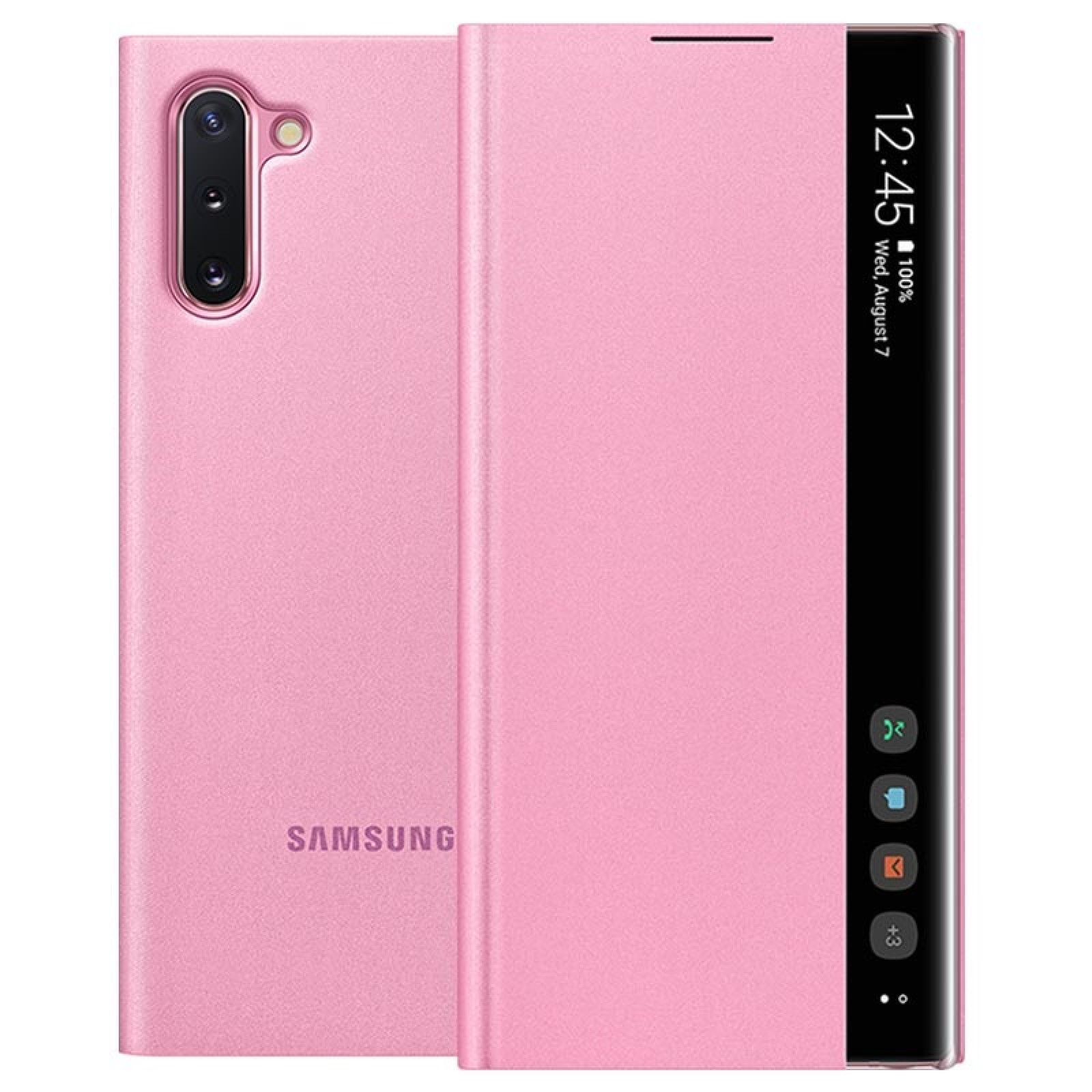 Оригинален калъф Clear View case за Samsung Galaxy Note 10 - Розов