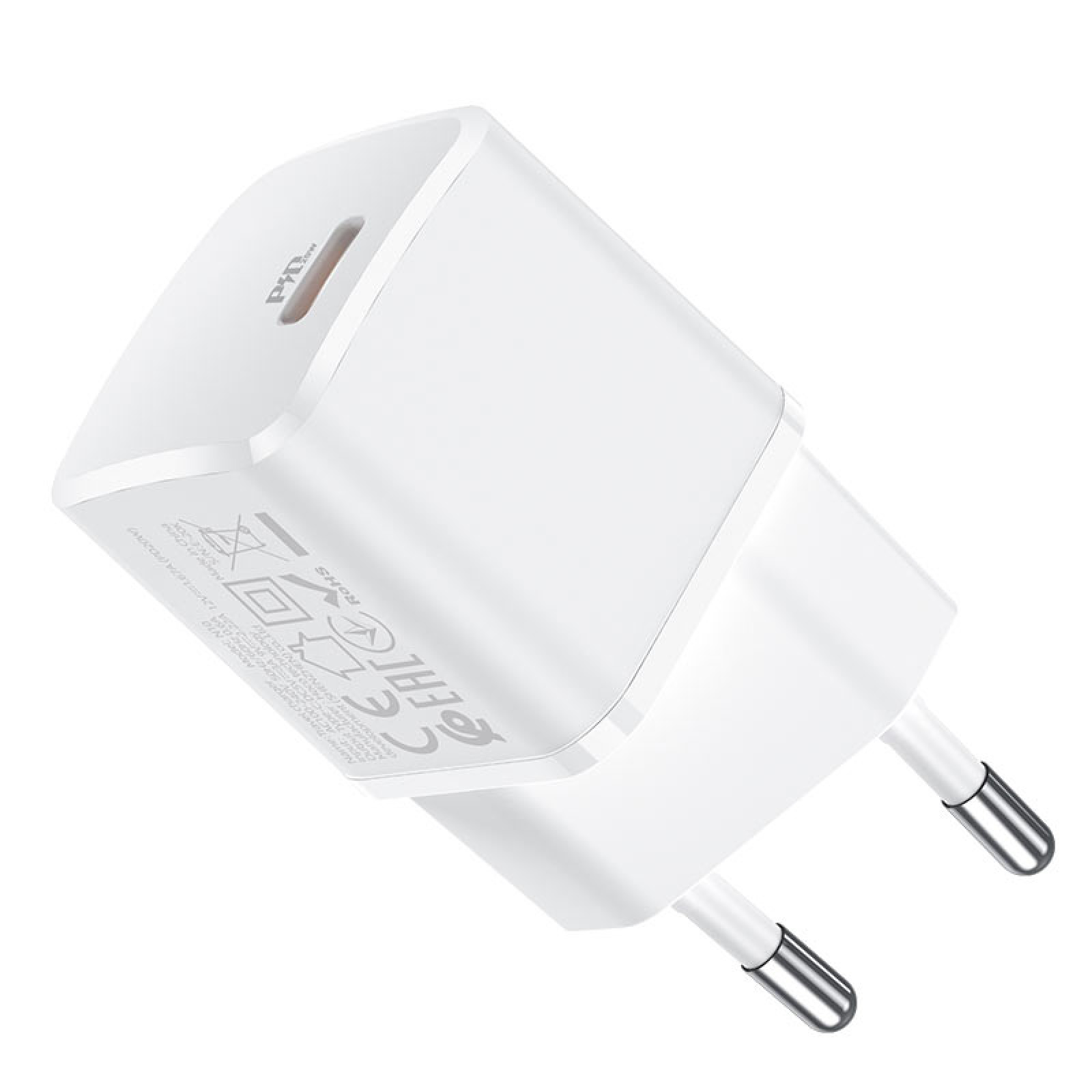 Зарядно Hoco N10 220V PD20W charger - Бяло