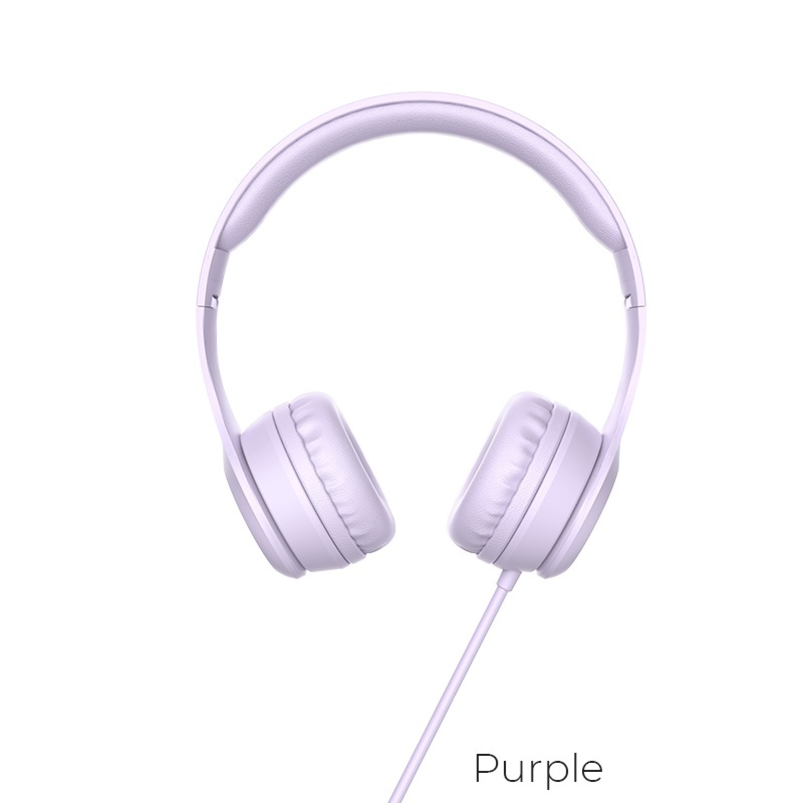 Слушалки Hoco W21 Graceful charm wire control headphones - Лилави