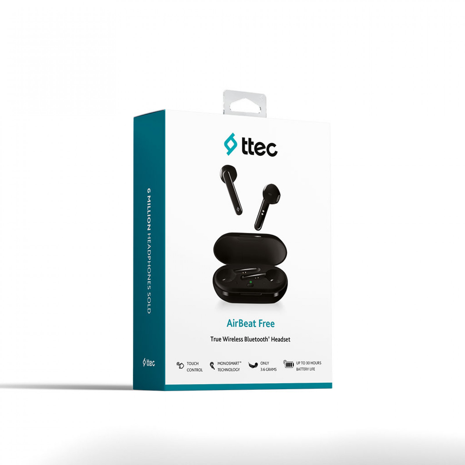 Bluetooth слушалки ttec AirBeat Free True Wireless Headsets - Черни