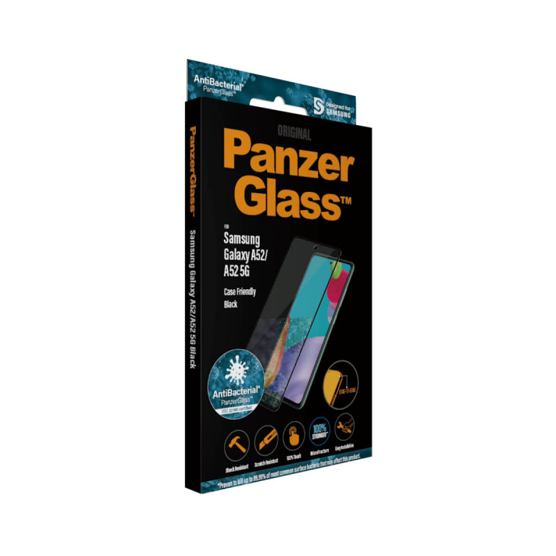 Стъклен протектор PanzerGlass за Samsung A52  Case Friendly - Черен