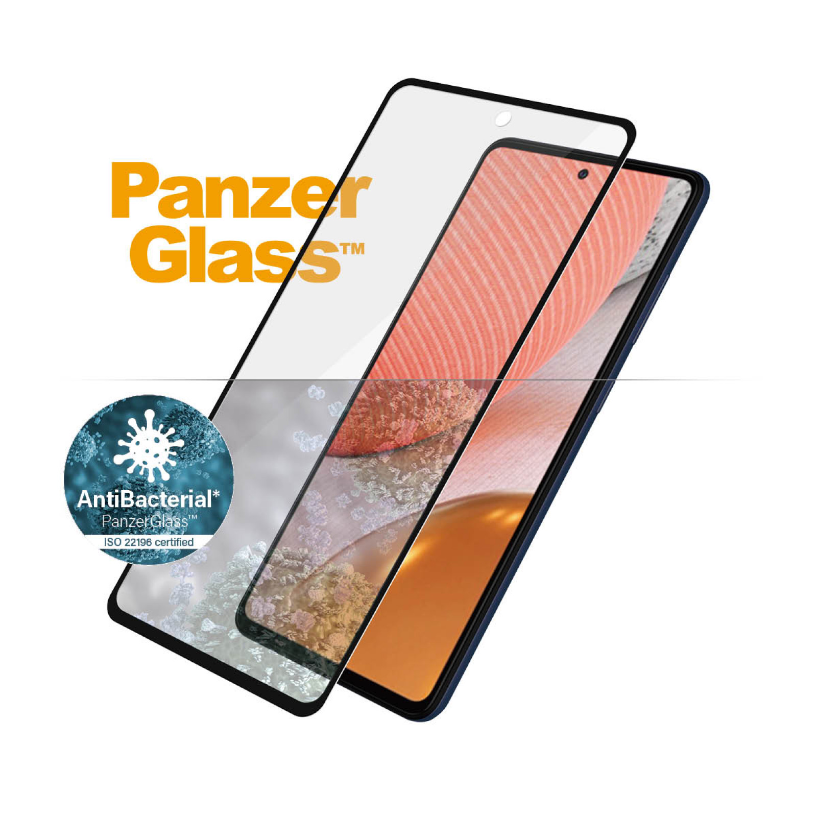 Стъклен протектор PanzerGlass за Samsung A72  Case Friendly - Черен