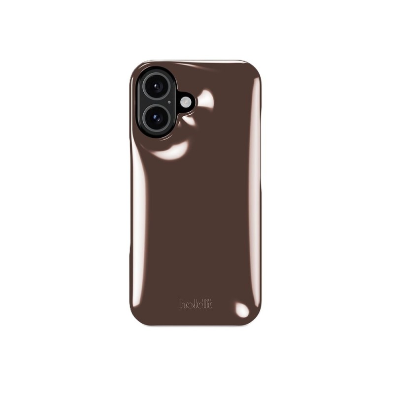 Гръб Holdit Puffy за iPhone 16 - Chocolate