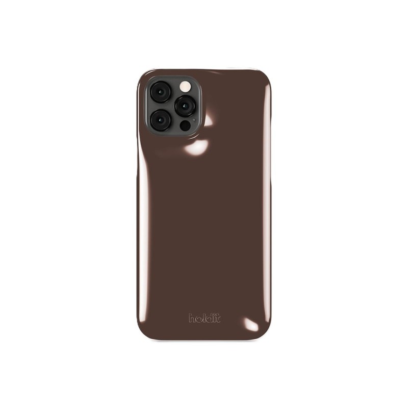 Гръб Holdit Puffy за iPhone 12/12 Pro - Chocolate