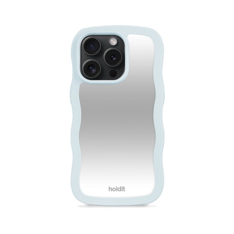Гръб Holdit Wavy Case за iPhone 15 Pro - Mineral Blue/Mirror