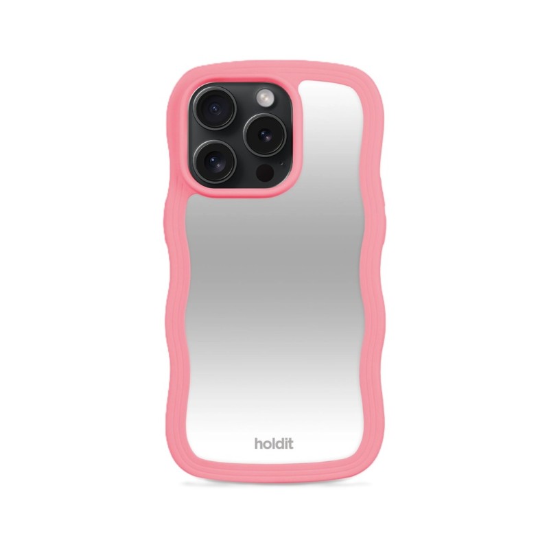 Гръб Holdit Wavy Case за iPhone 15 Pro - Rouge Pink/Mirror