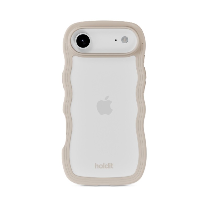 Гръб Holdit Wavy за iPhone 17 Air - Бежов/Прозрачен