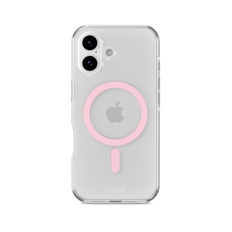 Гръб Holdit MagSafe за iPhone 17 - Розов/Прозрачен