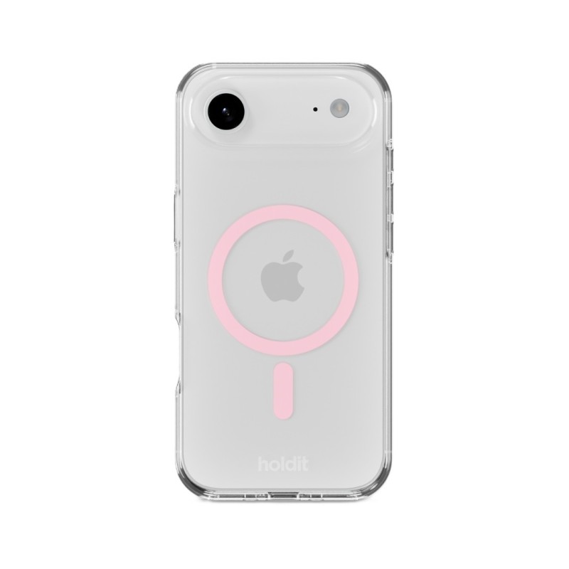Гръб Holdit MagSafe за iPhone 17 Air - Розов/Прозрачен