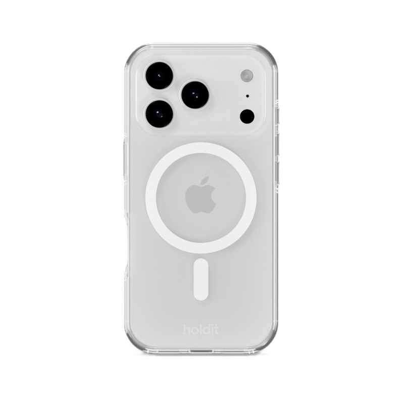 Гръб Holdit MagSafe за iPhone 17 Pro / 18 Pro - Бял/Прозрачен