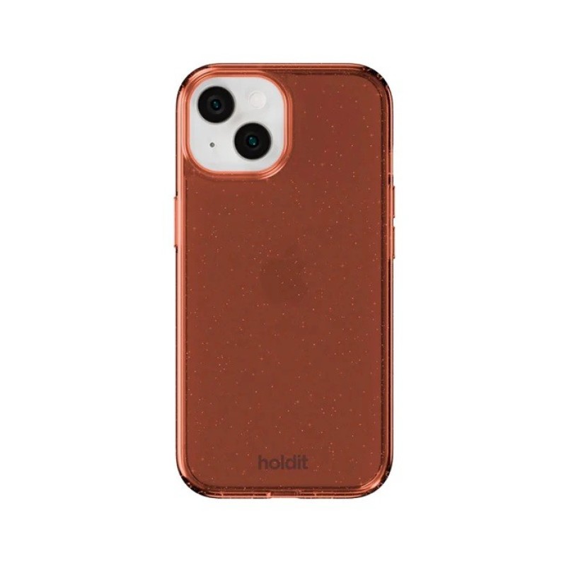 Гръб Holdit Glitter за iPhone 17E, iPhone 16E,15,14,13 - Amber