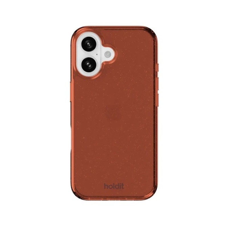 Гръб Holdit Glitter за iPhone 16 - Amber