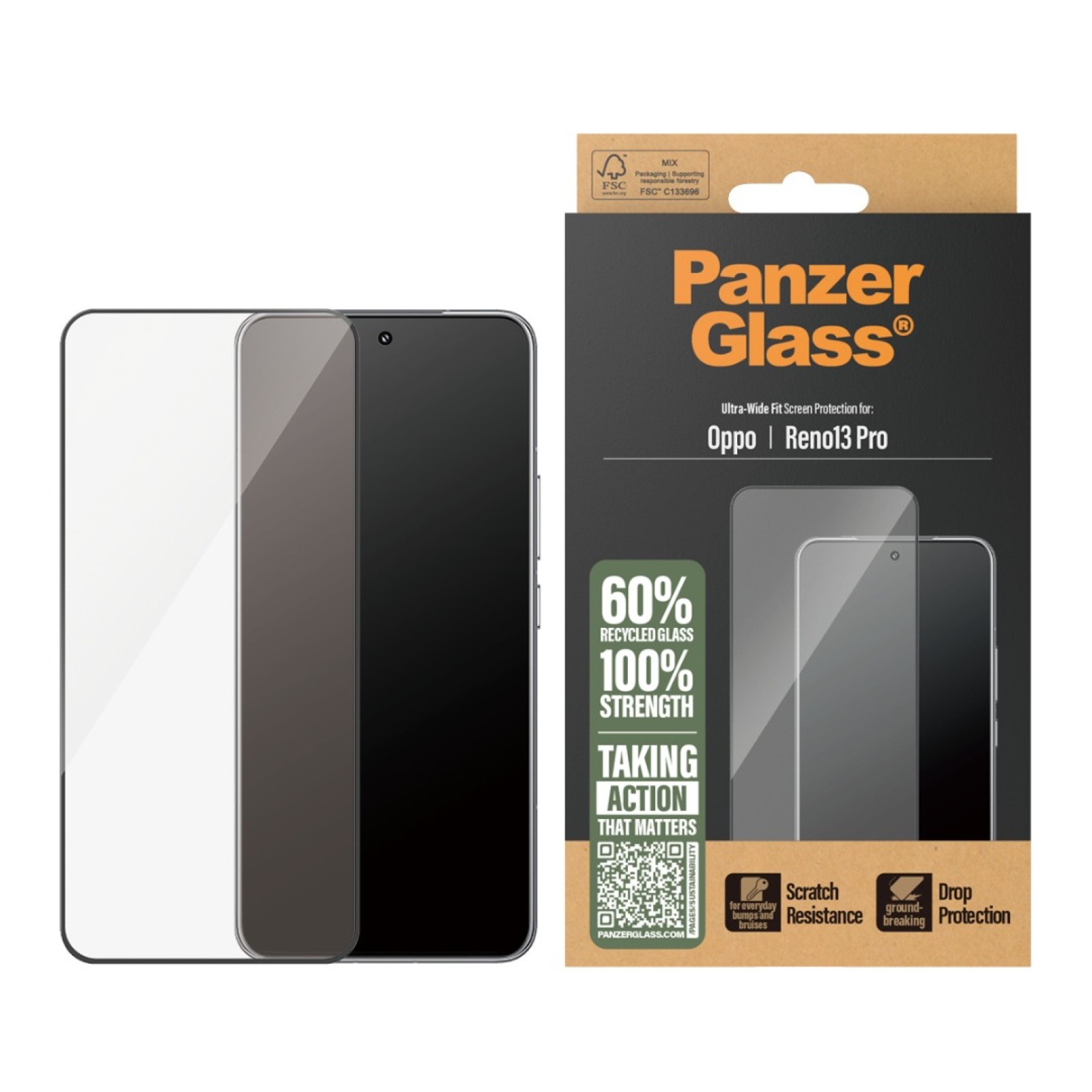 Стъклен протектор PanzerGlass за Oppo Reno13 Pro, UWF - Протектор за iPhone 13 Pro | Phoneplay.bg
