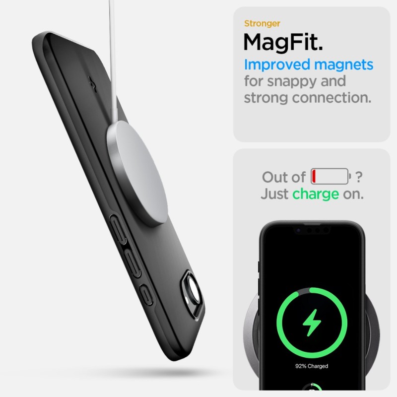 Гръб Spigen за iPhone 17E, iPhone 16E, Thin Fit, MagSafe, Черен - Калъфи за iPhone 16 | Phoneplay.bg