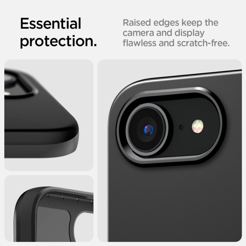 Гръб Spigen за iPhone 17E, iPhone 16E, Thin Fit, MagSafe, Черен - Калъфи за iPhone 16 | Phoneplay.bg