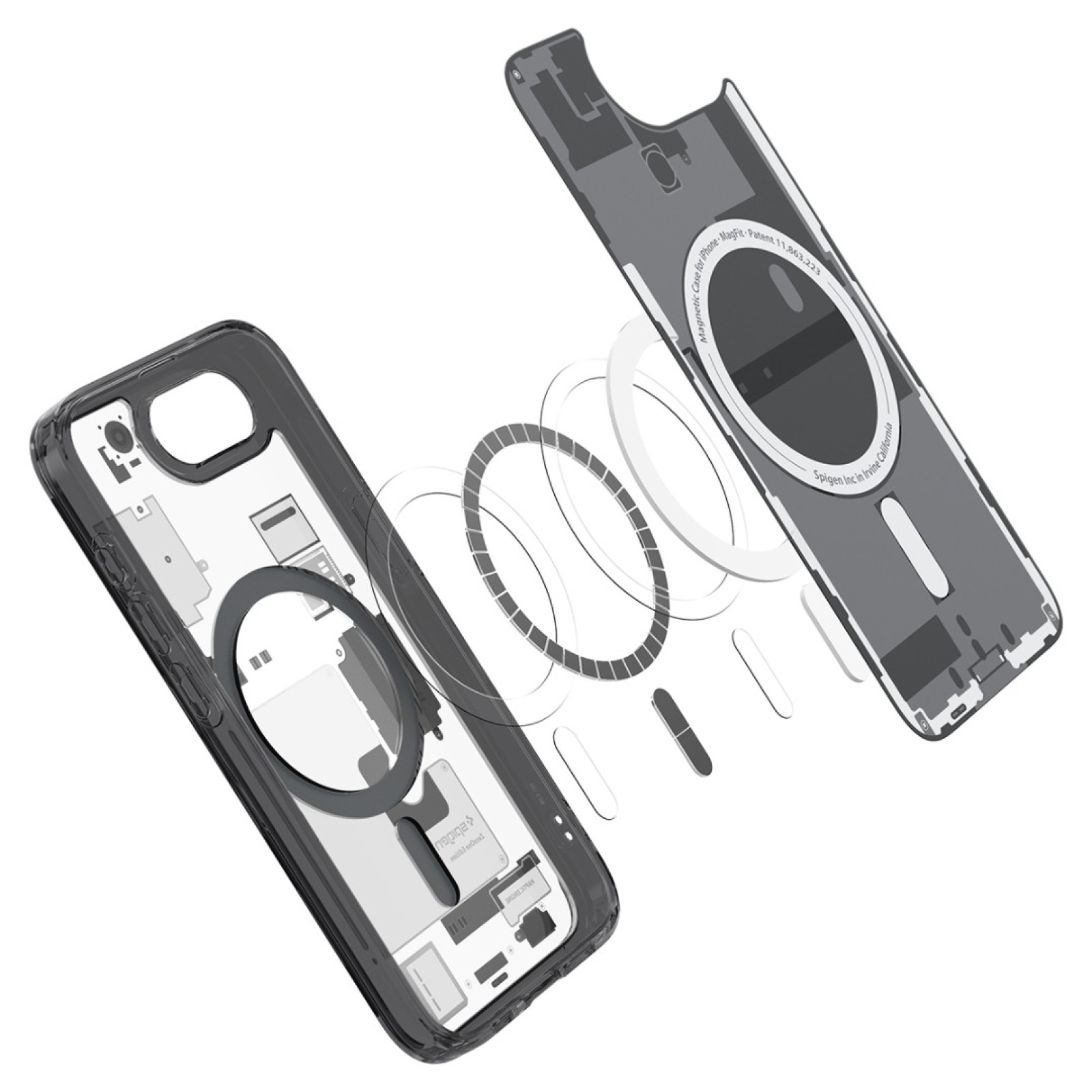 Гръб Spigen Ultra Hybrid MagSafe за iPhone 17E, iPhone 16E - Zero one black - Калъфи за iPhone 16 | Phoneplay.bg