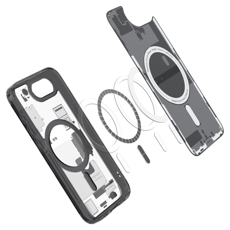 Гръб Spigen Ultra Hybrid MagSafe за iPhone 17E, iPhone 16E - Zero one black - Калъфи за iPhone 16 | Phoneplay.bg
