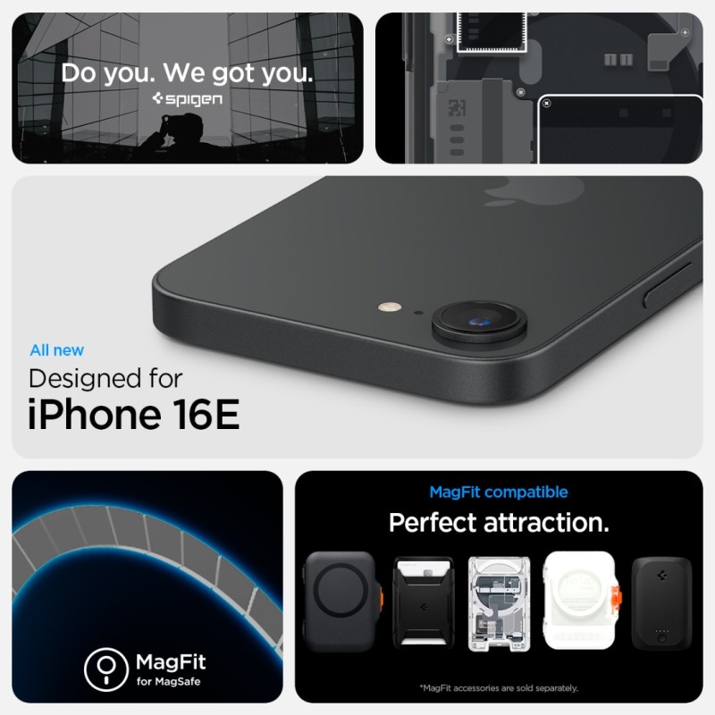 Гръб Spigen Ultra Hybrid MagSafe за iPhone 17E, iPhone 16E - Zero one black - Калъфи за iPhone 16 | Phoneplay.bg