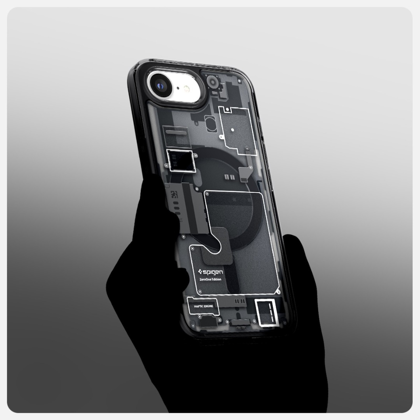 Гръб Spigen Ultra Hybrid MagSafe за iPhone 17E, iPhone 16E - Zero one black - Калъфи за iPhone 16 | Phoneplay.bg