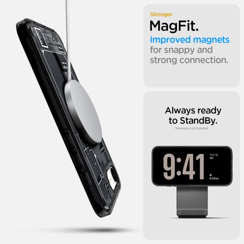 Гръб Spigen Ultra Hybrid MagSafe за iPhone 17E, iPhone 16E - Zero one black - Калъфи за iPhone 16 | Phoneplay.bg