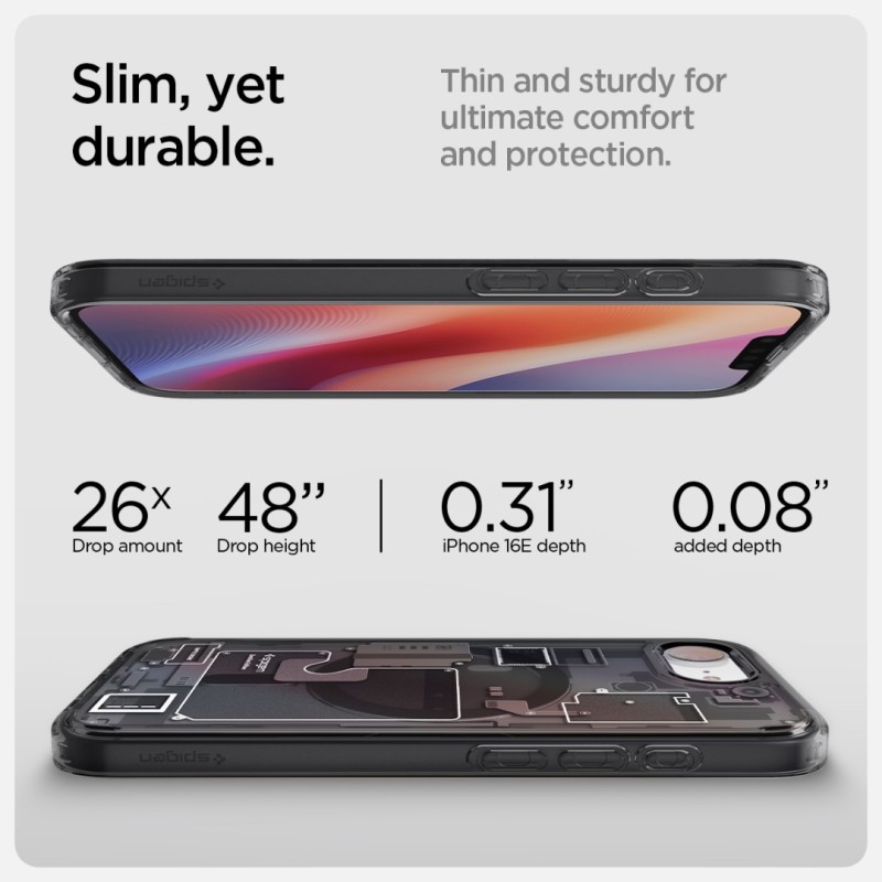 Гръб Spigen Ultra Hybrid MagSafe за iPhone 17E, iPhone 16E - Zero one black - Калъфи за iPhone 16 | Phoneplay.bg