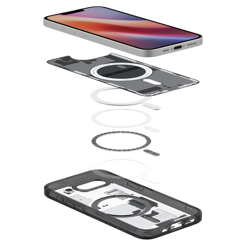 Гръб Spigen Ultra Hybrid MagSafe за iPhone 17E, iPhone 16E - Zero one black - Калъфи за iPhone 16 | Phoneplay.bg