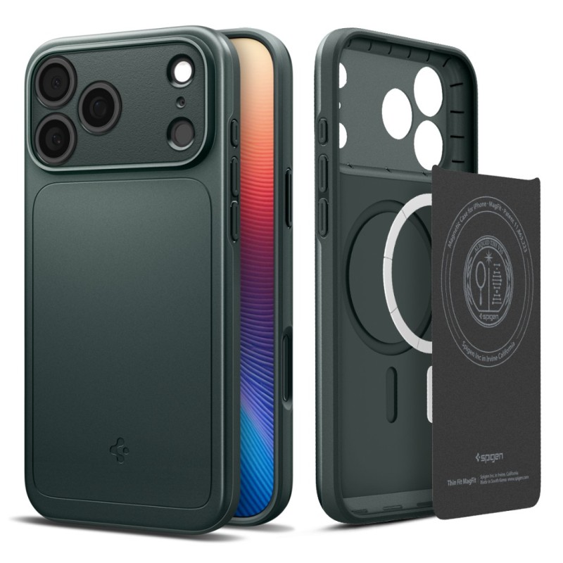 Гръб Spigen Thin Fit MagSafe за iPhone 17 Pro / 18 Pro - Зелен | Phoneplay.bg