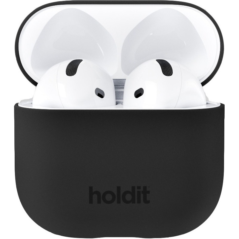 Kaлъф Holdit за AirPods 4, Silicone Case, Черен