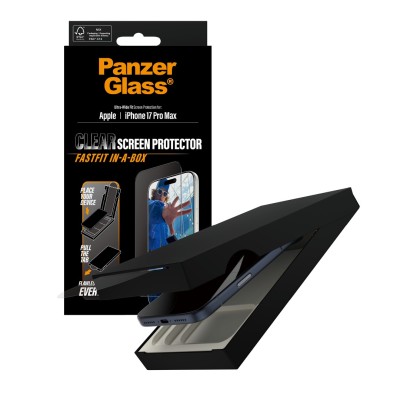 Стъклен протектор PanzerGlass за iPhone 17 Pro Max / 18 Pro Max, инсталационен бокс