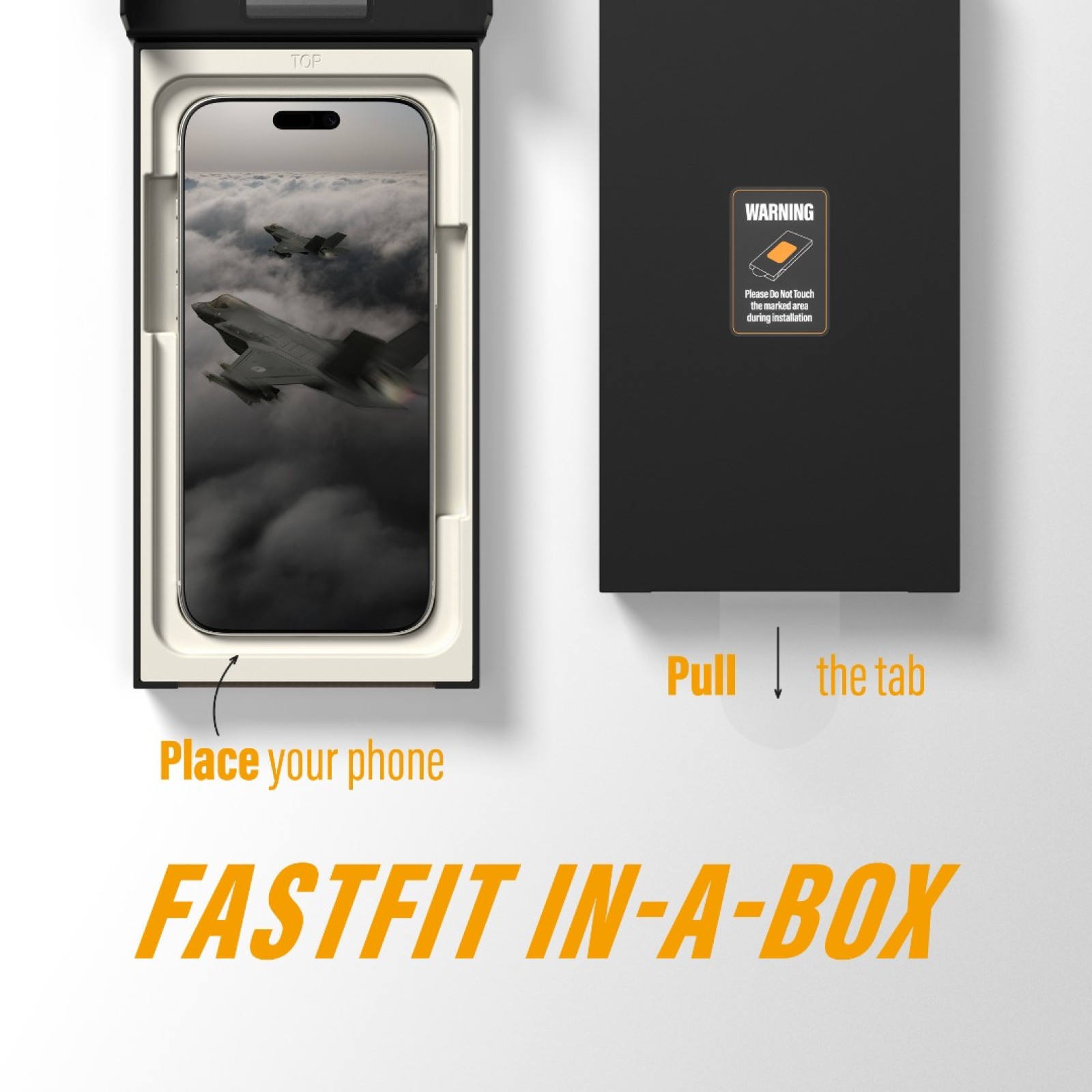 Стъклен протектор PanzerGlass за iPhone 17 Pro / 18 Pro, Stealth, UWF, инсталационен бокс, w. Black Frame | Phoneplay.bg