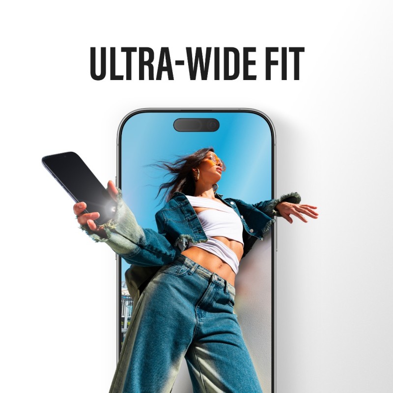 Стъклен протектор PanzerGlass за iPhone 17 Pro / 18 Pro, Stealth, UWF, инсталационен бокс, w. Black Frame | Phoneplay.bg