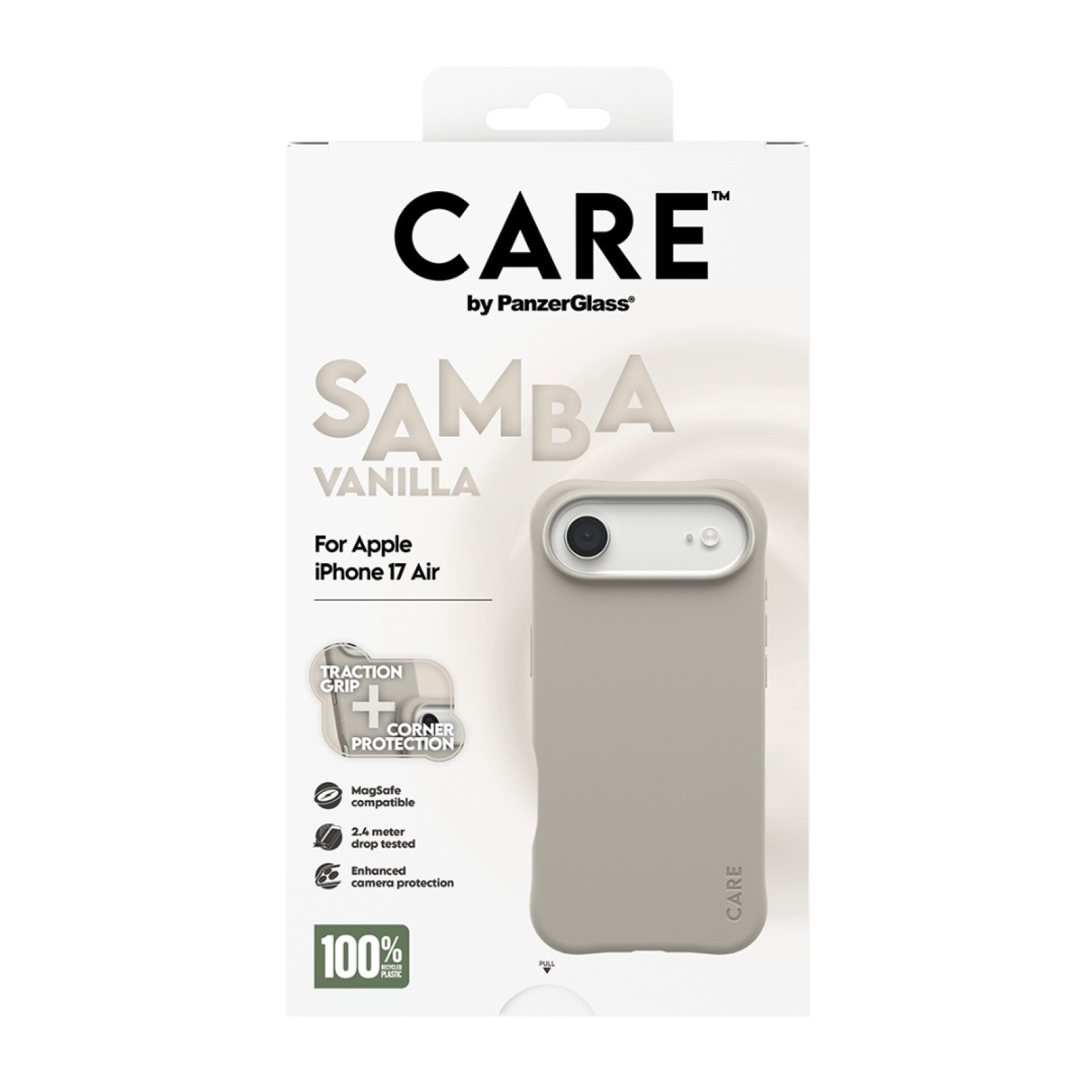 Гръб Care by PanzerGlass за iPhone 17 Air, Fashionable Case Samba Vanilla w. MagSafe - iPhone 17 Air | Phoneplay.bg